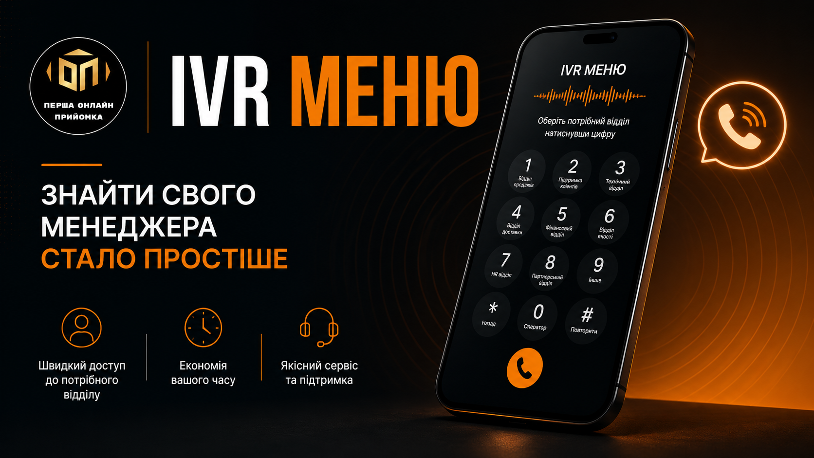 IVR меню для комфорту клієнта